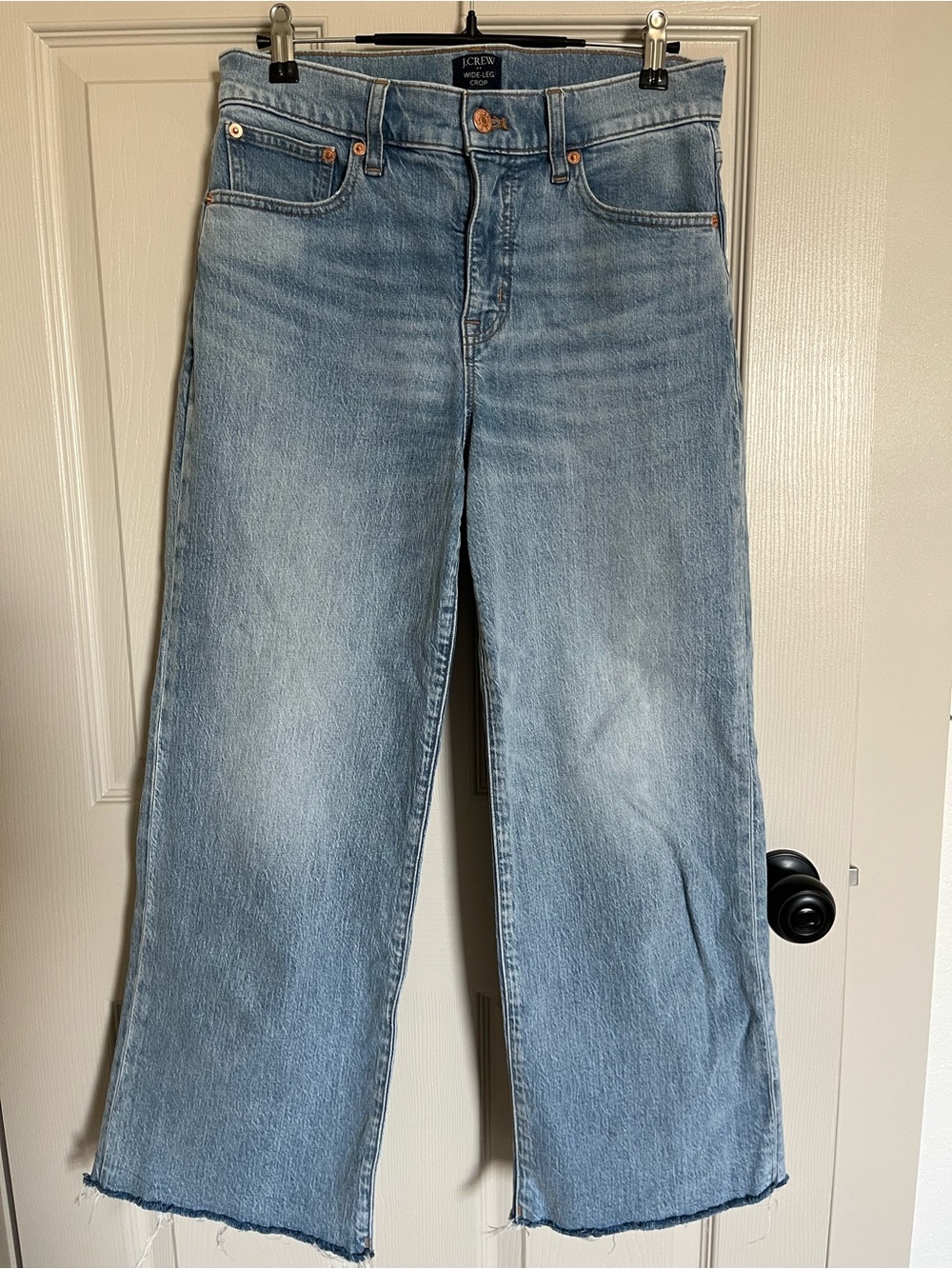 J. Crew Cropped Wide-Leg Light Blue Denim Jeans